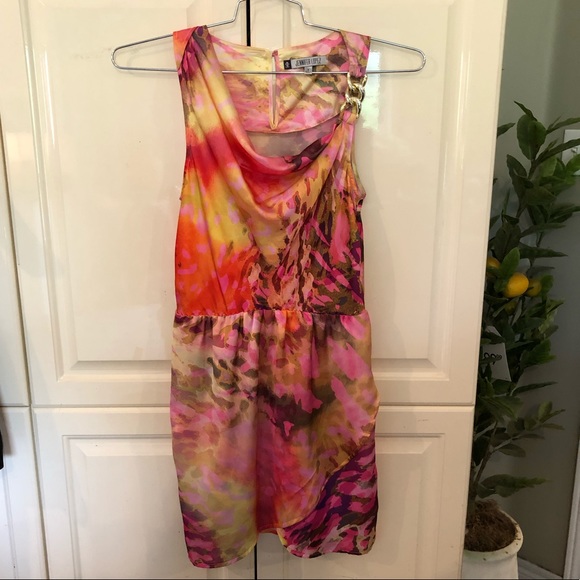 JENNIFER LOPEZ Multi-Coloured Dress - Size S (4-6) - Picture 1 of 10